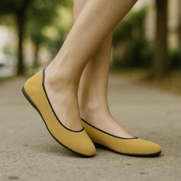 Rothy’s The Square Toe Slip-On Flats Limited Edition Chai Size 9.5 NWOB - Picture 3 of 10